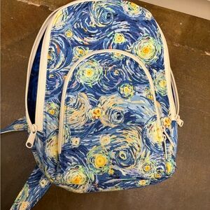 Handmade Starry Night Inspired crossbody backpack